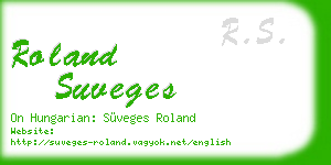 roland suveges business card